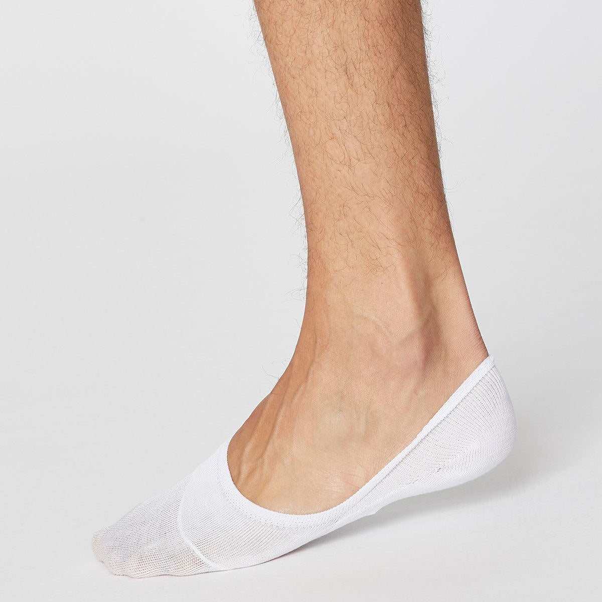 Essential No Show Bamboo Socks in White