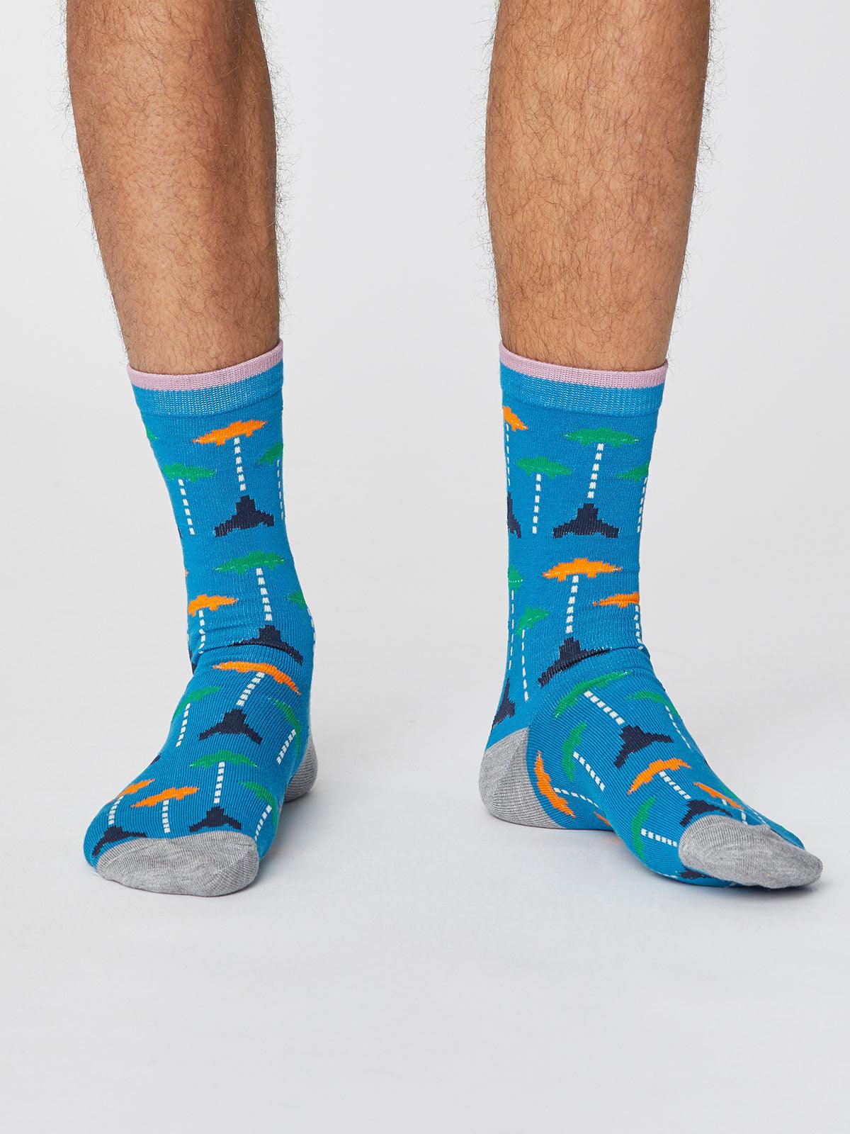 Gaming Socks - Bright Blue - Thought Clothing UK