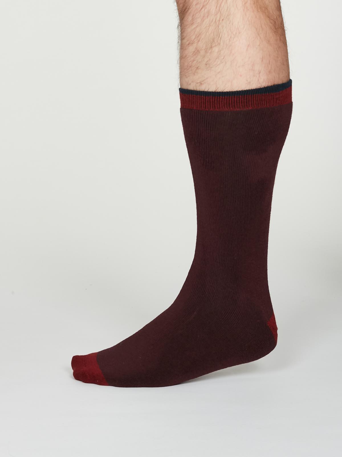 Walker Socks - Burgundy - Thought Clothing UK