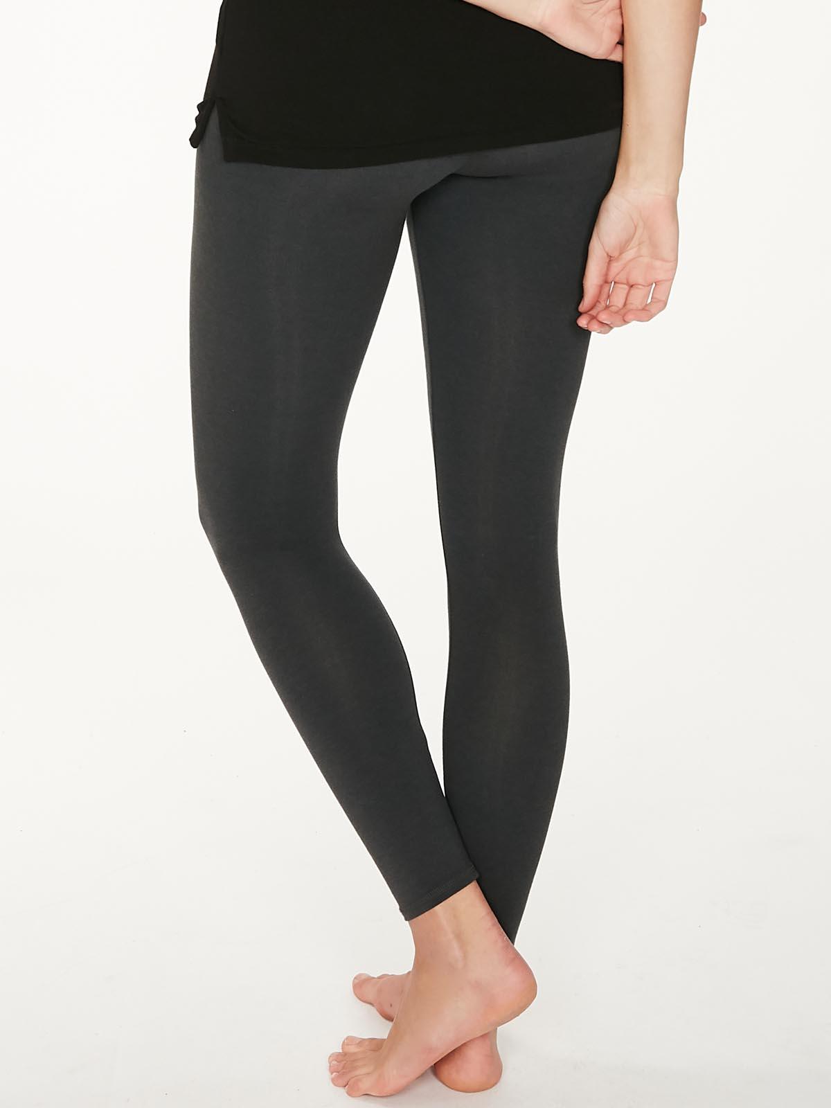 Essential Bamboo Organic Cotton Base Layer Leggings - Dark Grey - Thought Clothing UK